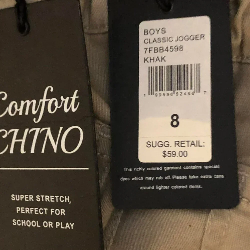 NWT 7 FOR ALL MANKIND Comfort Super Stretch Chinos Khaki Pant Classic Jogger 8